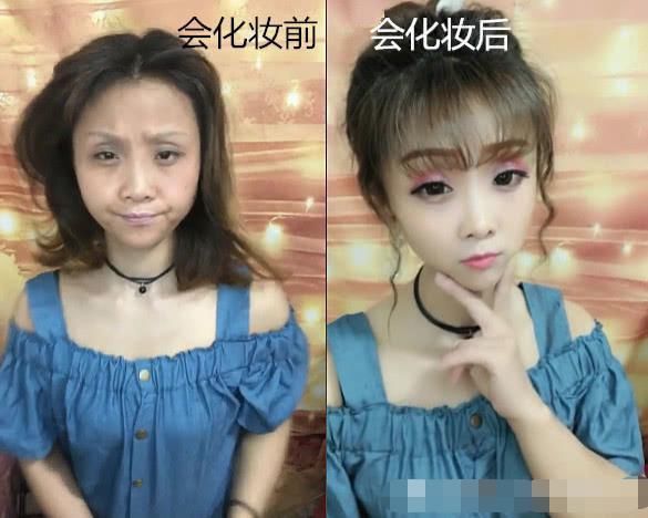 会化妆前VS会化妆后,看到她们的“变化”,小学生姐姐厉害