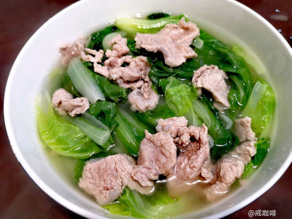 白菜肉片汤