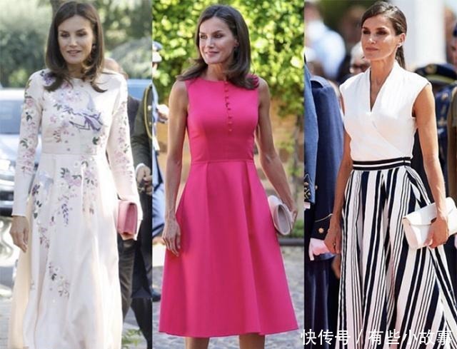 带货女王|西班牙王后47岁了!扎马尾穿小粉裙也不违和,A4腰看着简直像17岁!