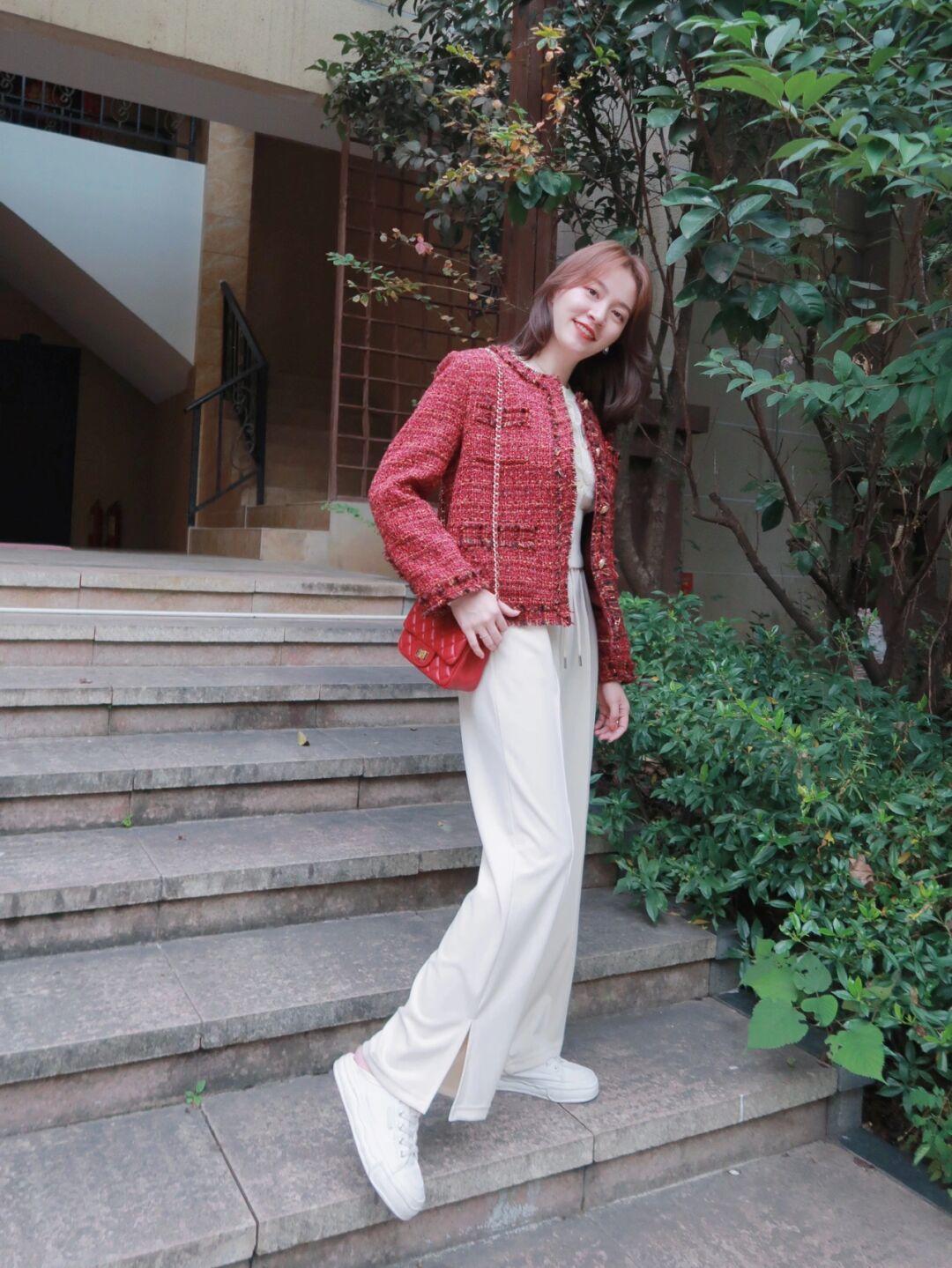 香风|这才是适合普通人的小香风外套,搭配阔腿裤,既有温度又高级洋气