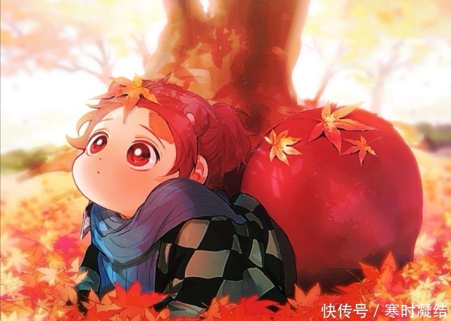 鬼灭之刃|大尾巴松鼠形态灶门炭治郎,可爱是从小养成的,q版二次元头像