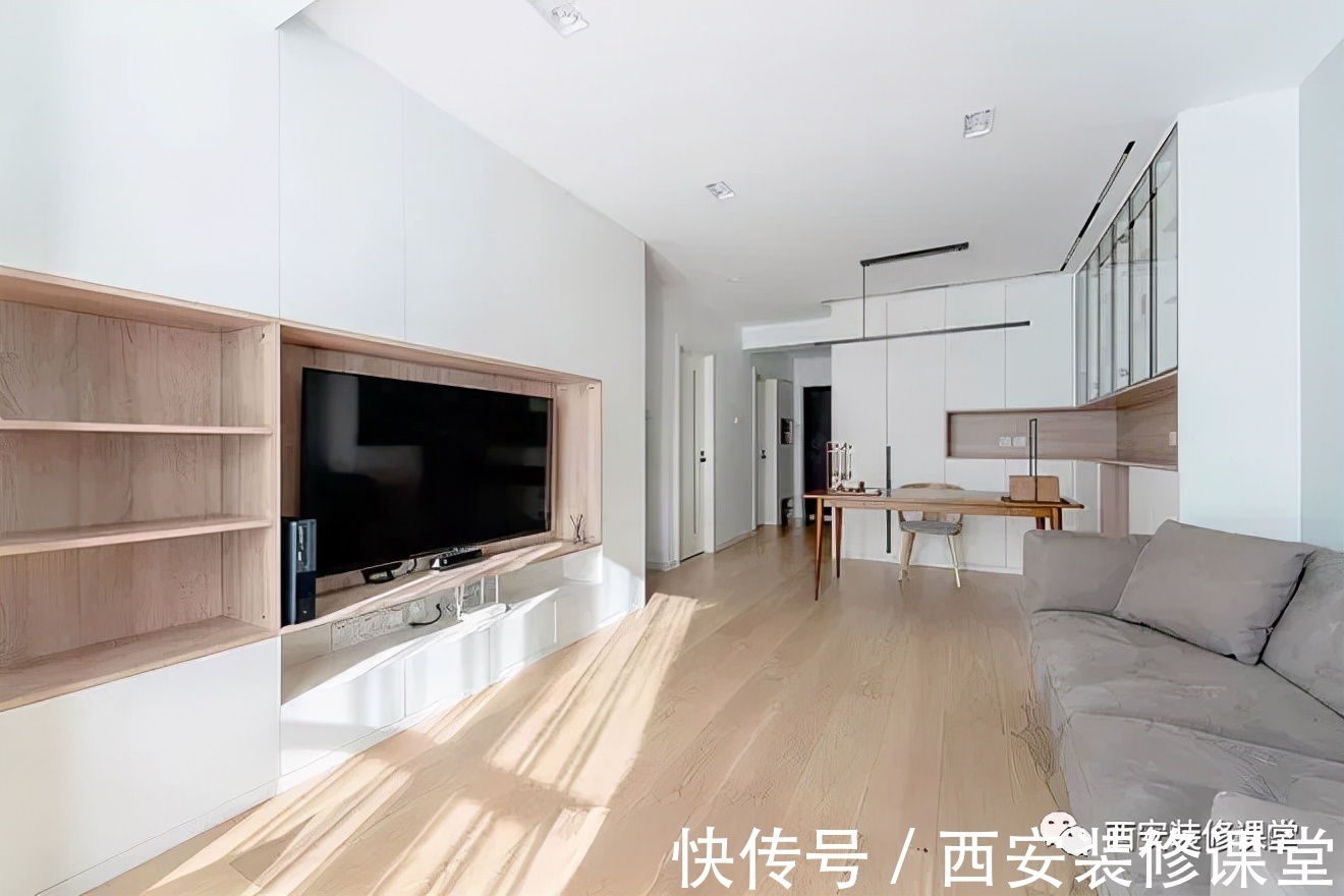 收纳|65㎡一室阳光户型,一人坐拥大客厅