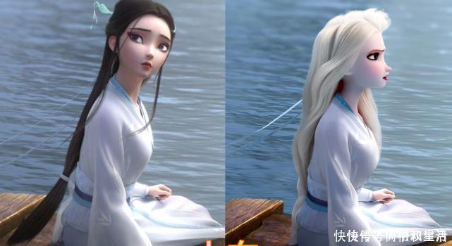 cos|迪士尼艾莎COS白蛇缘起,撑伞动作让人心动,小白造型最为抢镜!