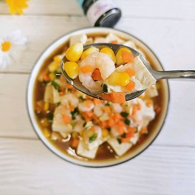 玉米粒|豆腐蒸虾仁