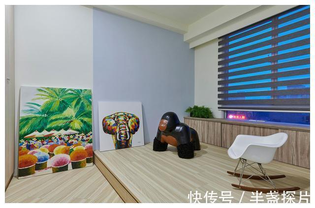 木调|充满欢声笑语的亲子之家!110㎡,时尚灰蓝调北欧风,超惊艳!