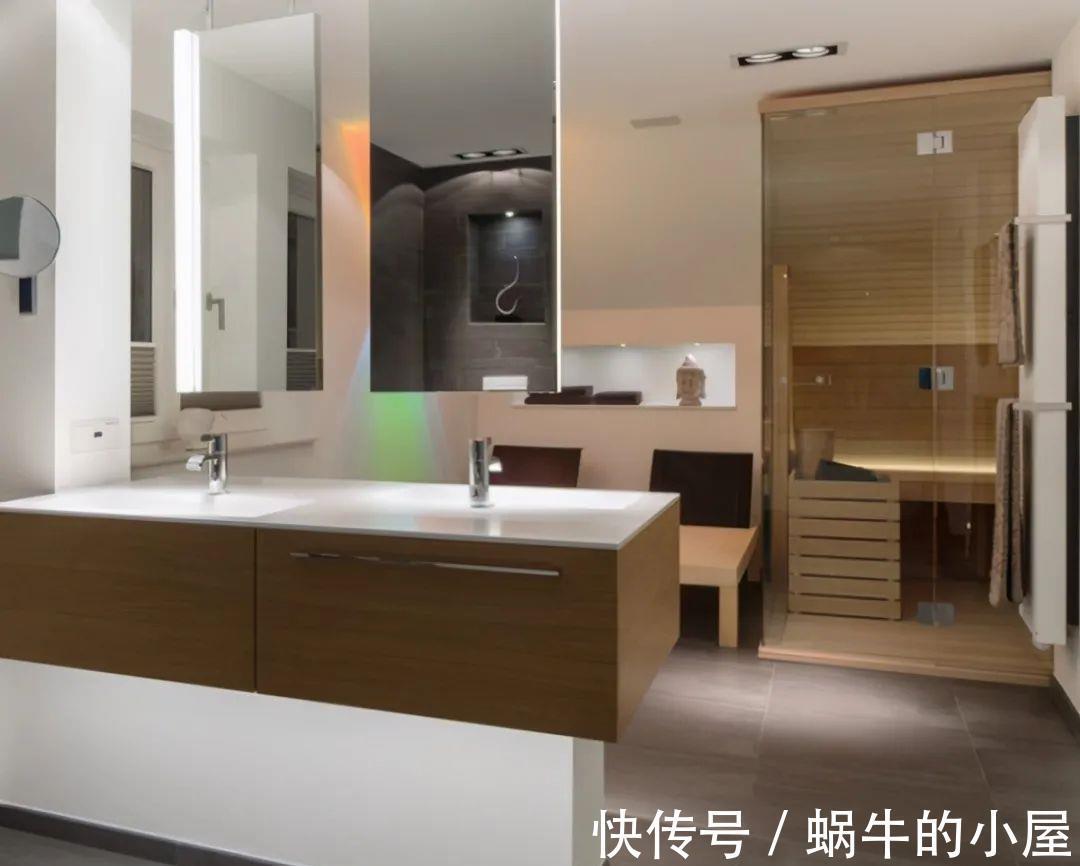 卫生间|太会精打细算了!不砌墙了,卫生间洗漱台后就是淋浴区,方便许多