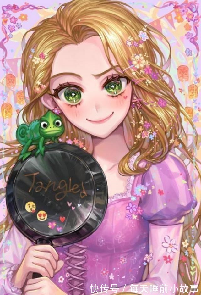 贝儿公主|不同画风的迪士尼公主,艾莎女王范十足,乐佩的眼睛仿佛充满魔力!