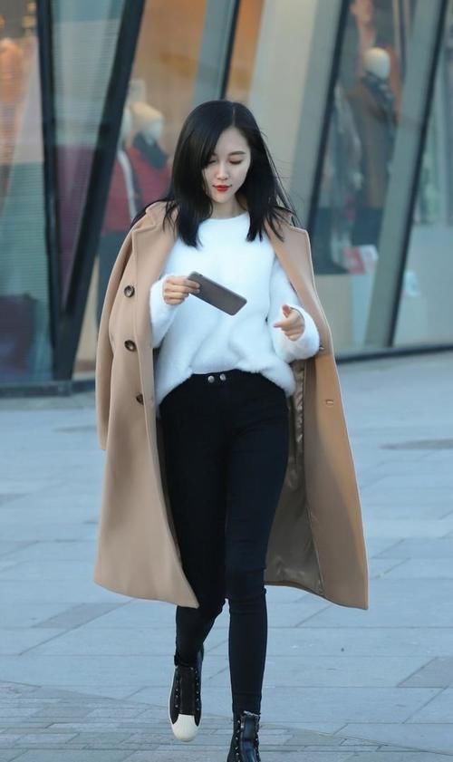小仙女们|甜美气质小姐姐,穿卡其色风衣,美丽大方可爱迷人