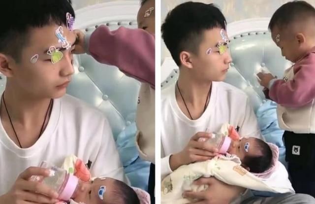 带娃|最年轻爸爸走红,带娃被误认为是哥哥,妈妈解释道这是娃他爸