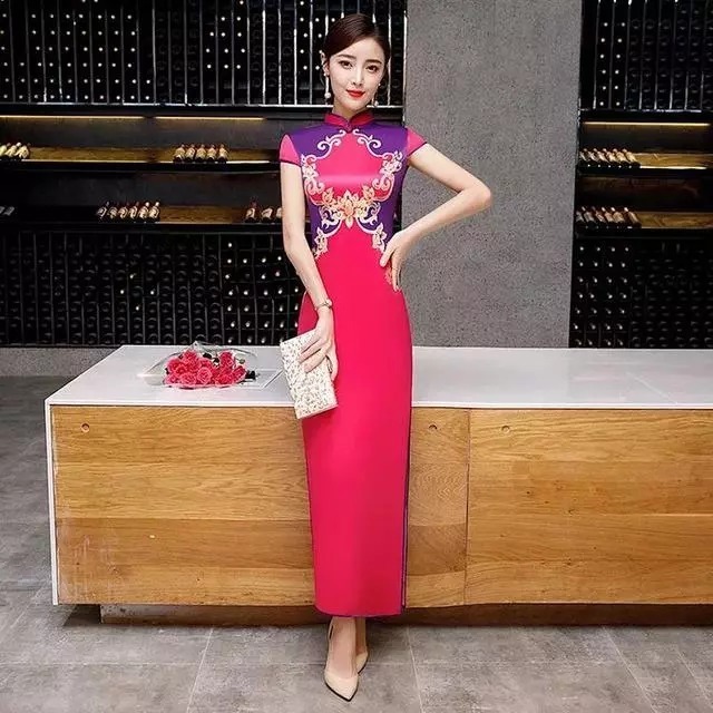 花色|精致奢华,大气优雅,长款旗袍彰显国际品质!