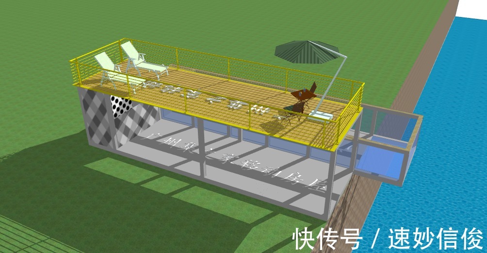 集装箱|露营地、民宿规划经典案例欣赏1——移动泳池酒吧