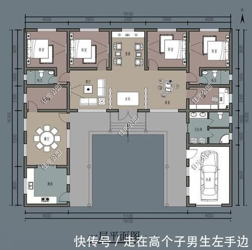 小院|农村建房还是有个院子好,10套农村平层小院,既能停车还能养鸡鸭