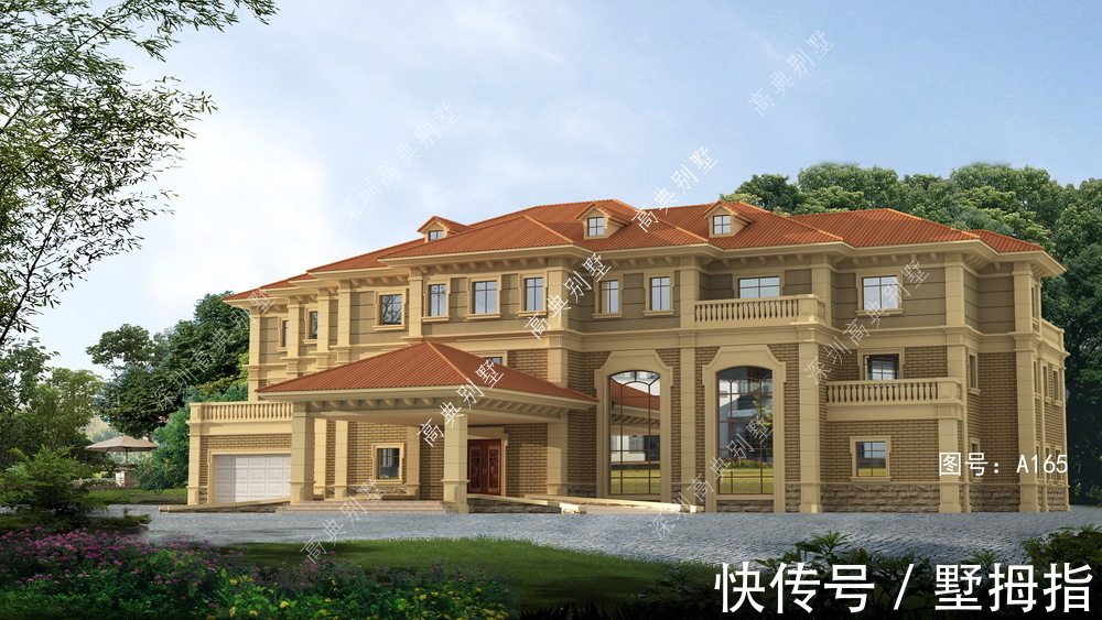 欧式|这套欧式自建房，看起来很亮眼，适合乡村需要。