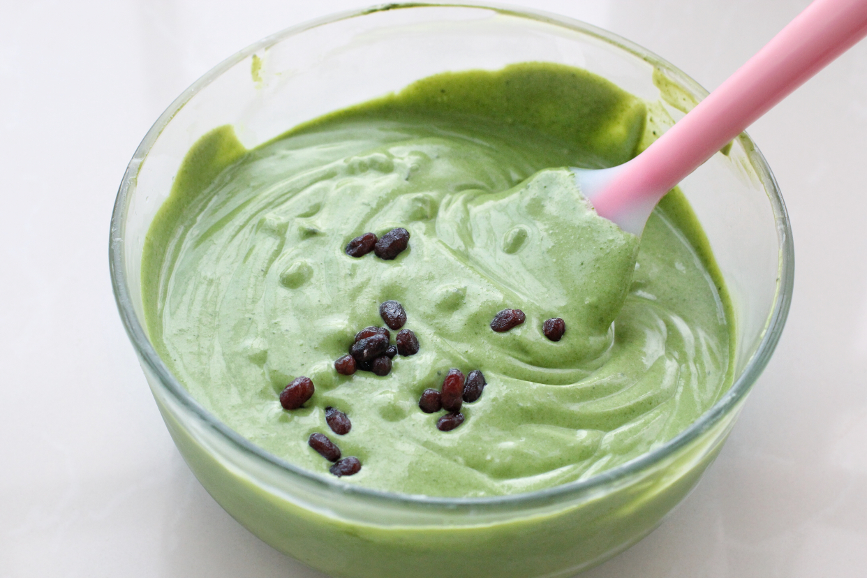 完胜哈根达斯,自制清新解暑抹茶蜜豆冰淇淋,无添加给孩子吃放心