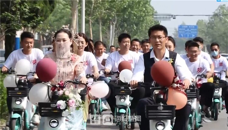 低碳环保又拉风！德州这对新人“单车迎亲”火了|点赞德州| 新人
