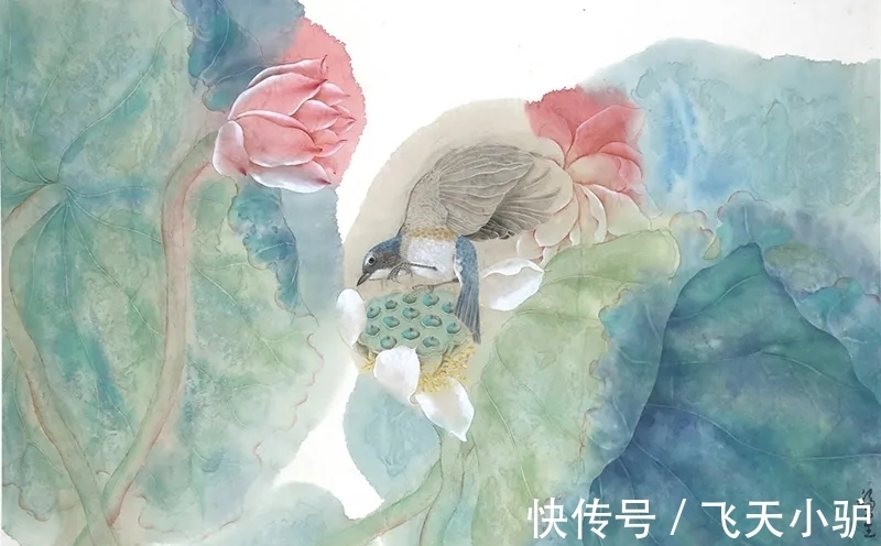 写意花鸟画$他从当代水墨回归传统花鸟画,情境夺人!