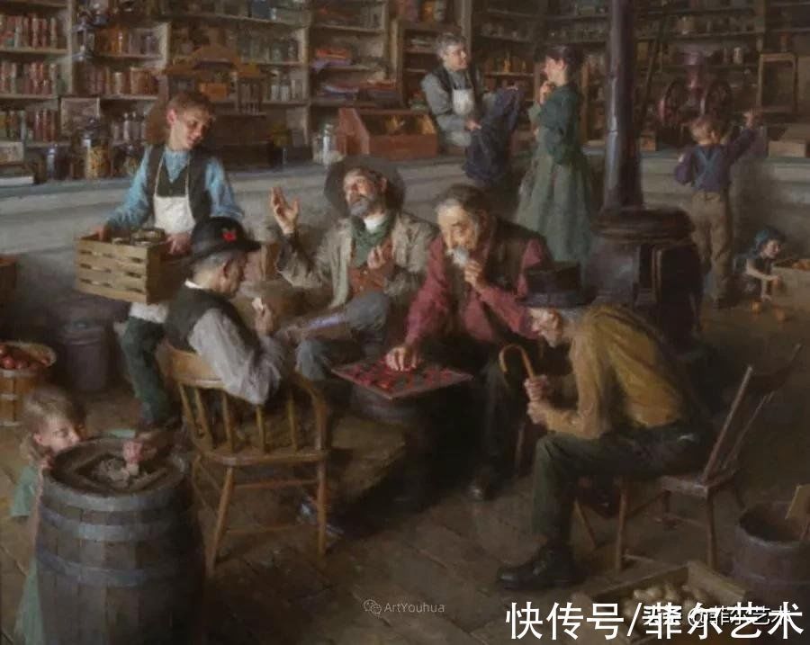 油画#色彩浓郁透明感富有表现力与感染力~画家摩根·威斯特林油画欣赏