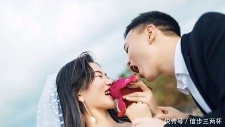 奇闻：新娘吃火龙果拍婚纱照满嘴色素很“豪放”，瞧到成片不淡定