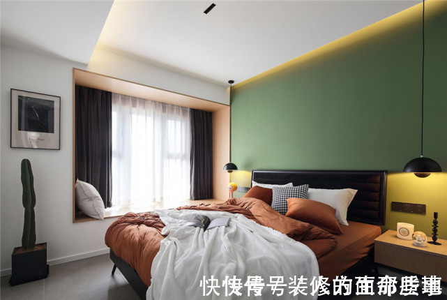 投影|121平北欧风三居室,客厅没有电视,投影的幕布居然藏在吊顶里