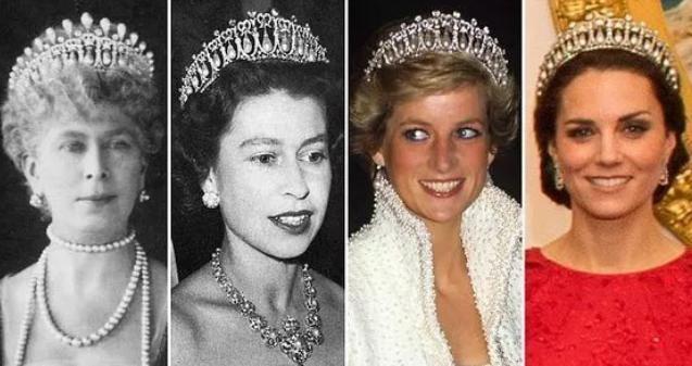 同戴“珍珠泪”皇冠,卡米拉无法驾驭,凯特端庄,戴妃头上最闪耀