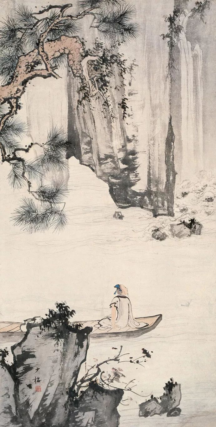 陈少梅$他被誉为“当代唐伯虎”“唐寅以后第一人”，真不过分