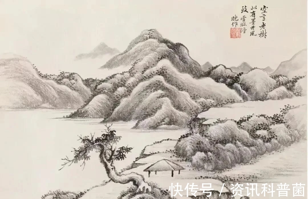 山水画&他贵为“四王”后一山水画大家，他的蝉衣皴，清新细腻，苍润兼得