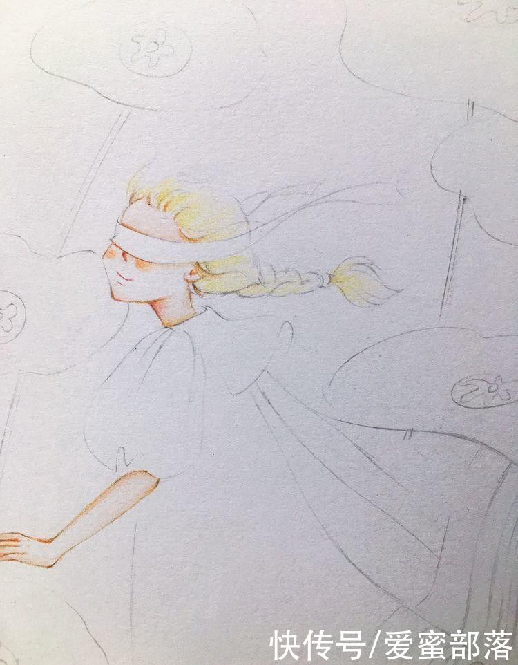  代表|每片花瓣都代表着一个美好的心愿，七色花精灵，彩铅教程