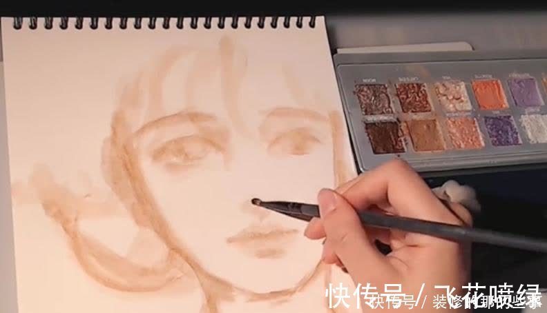 睫毛|眼影也能用来画画,画师用眼影画出龙吟玉兔,网友:心疼眼影盘