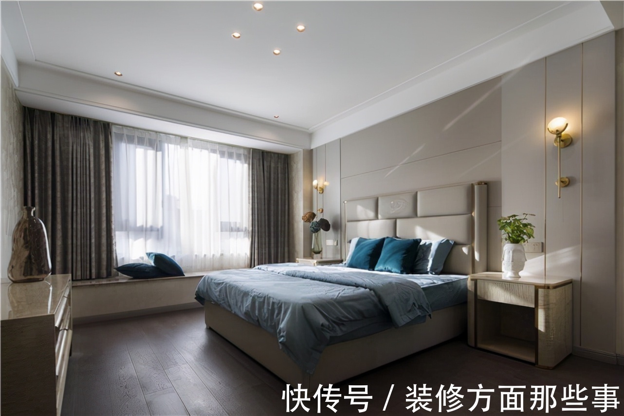 线条处|160平轻奢风四居室,细线条处突出细节,简单而有层次感