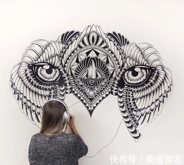 认真真&一幅动物肖像耗时100小时,错综复杂的细节,网友:这才是匠人