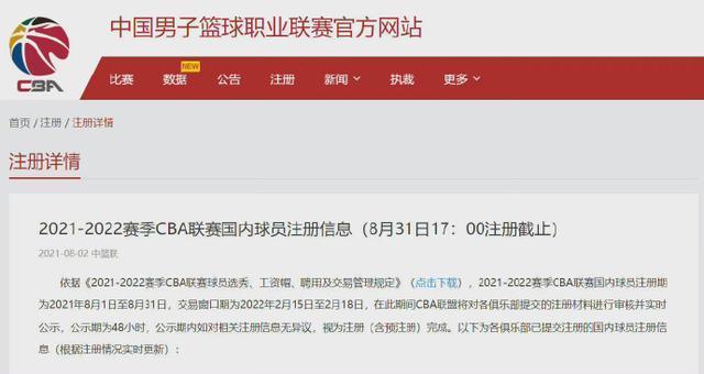 自由球员|正式开放!CBA交易窗口期公布,29人上榜,朱芳雨出手希望大增