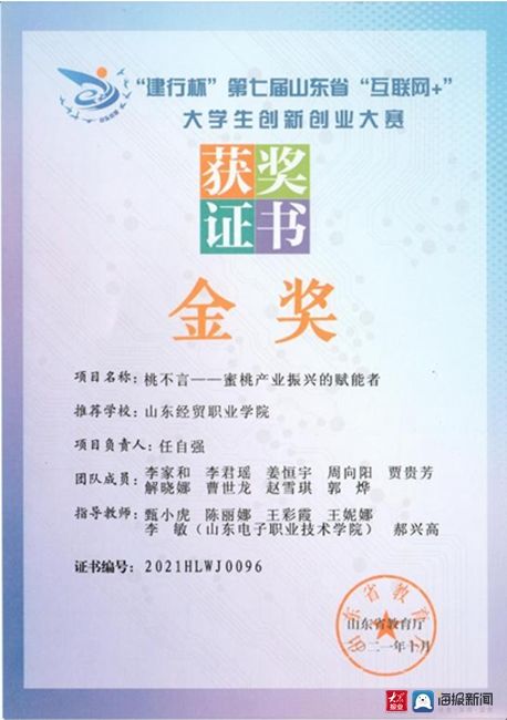 新闻记者|山东经贸职业学院创新创业教育再结硕果