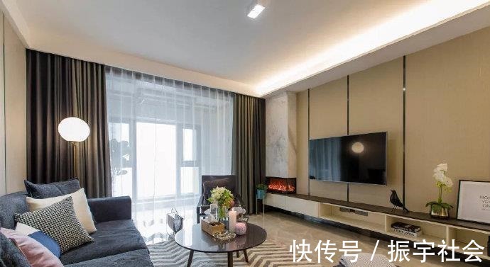 电视墙|晒100平米新房,全屋相当大气耐看,尤其是客厅电视墙,漂亮极了