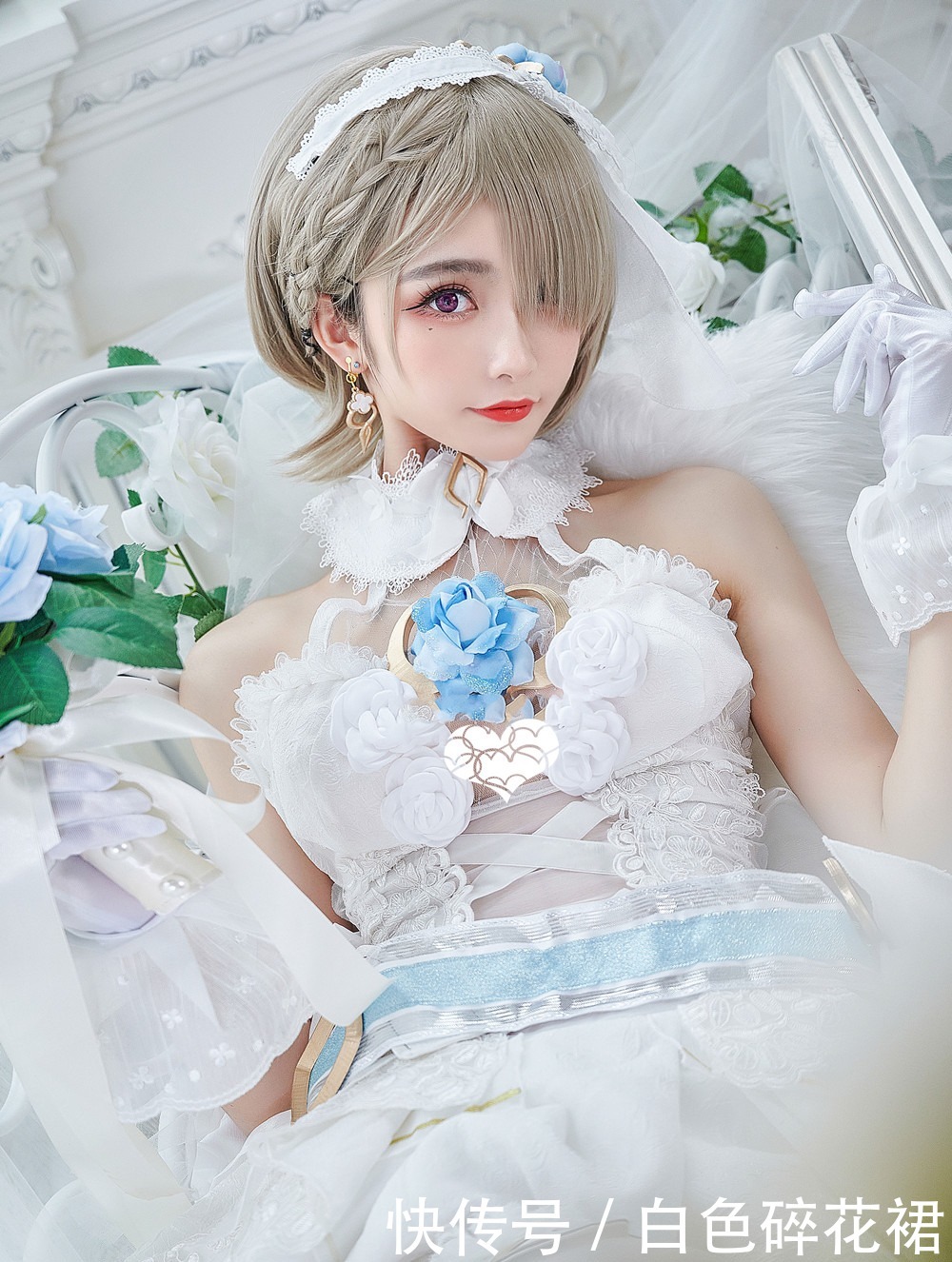 崩坏3丽塔绝美cos,女仆长穿上花嫁会怎样美得不可方物