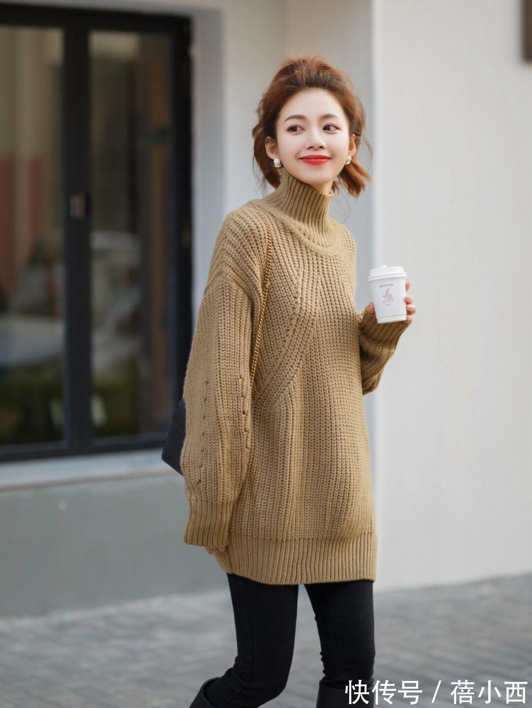 时髦精 冬季“毛衣”穿搭又卷土重来,想成为时髦精就这么穿,体面又时尚