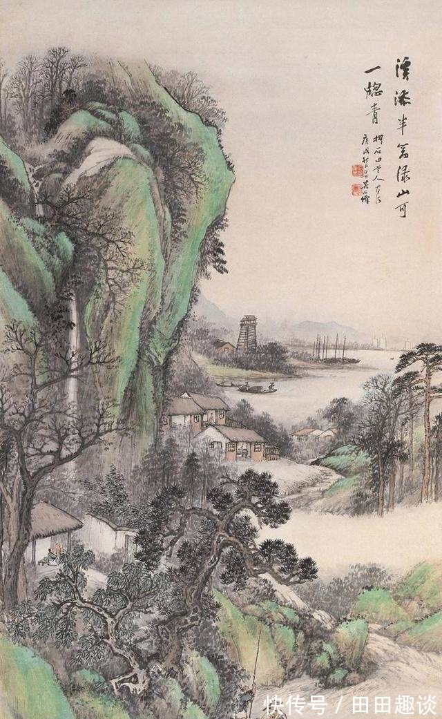 水墨|海派艺术家大家吴石仙经典水墨山水画作品欣赏