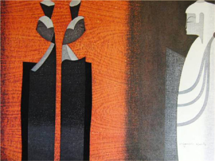 近代@日本近代版画大师斋藤清人物系列版画作品