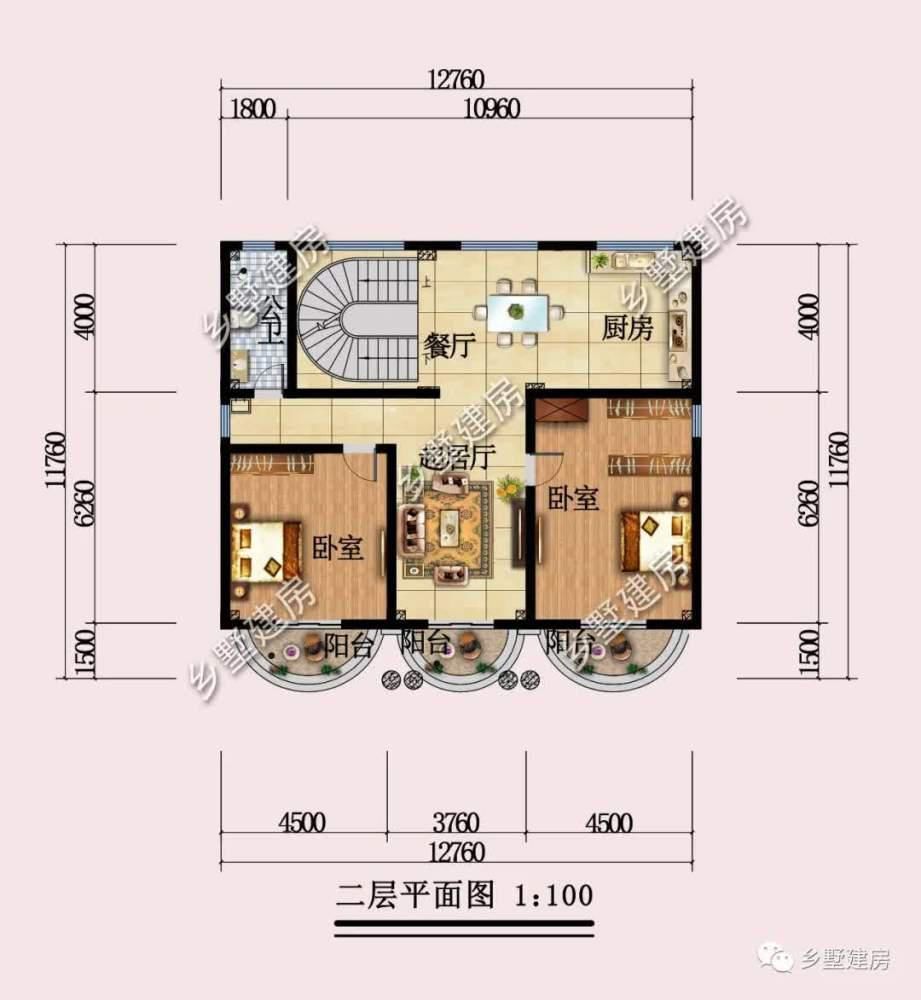 别墅|农村四层自建房，外观时尚华丽，设计两处厨房减少很多小矛盾