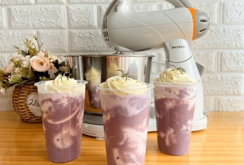 浓郁|香醇浓郁?自制芋泥厚厚牛乳~