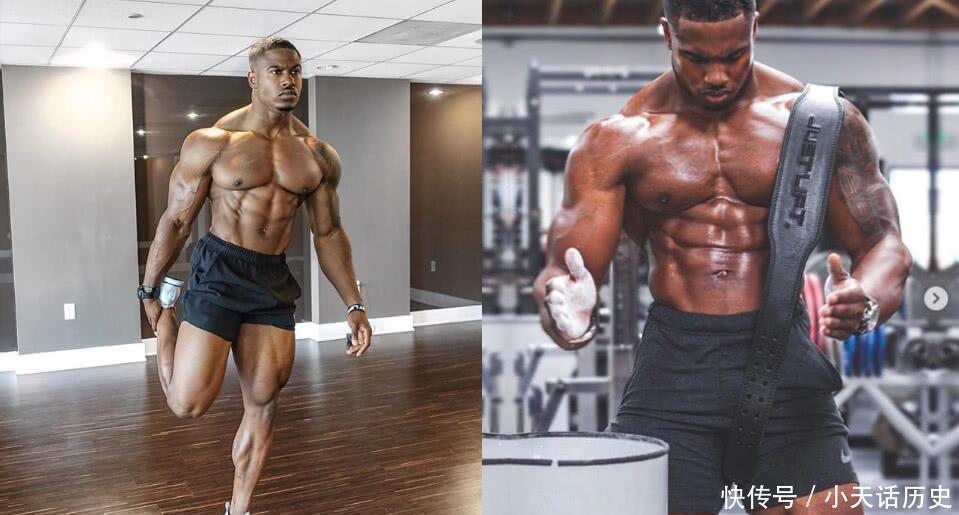 p身高185厘米健身男神, 一身炸裂式肌肉, 绰号肌肉熊猫!