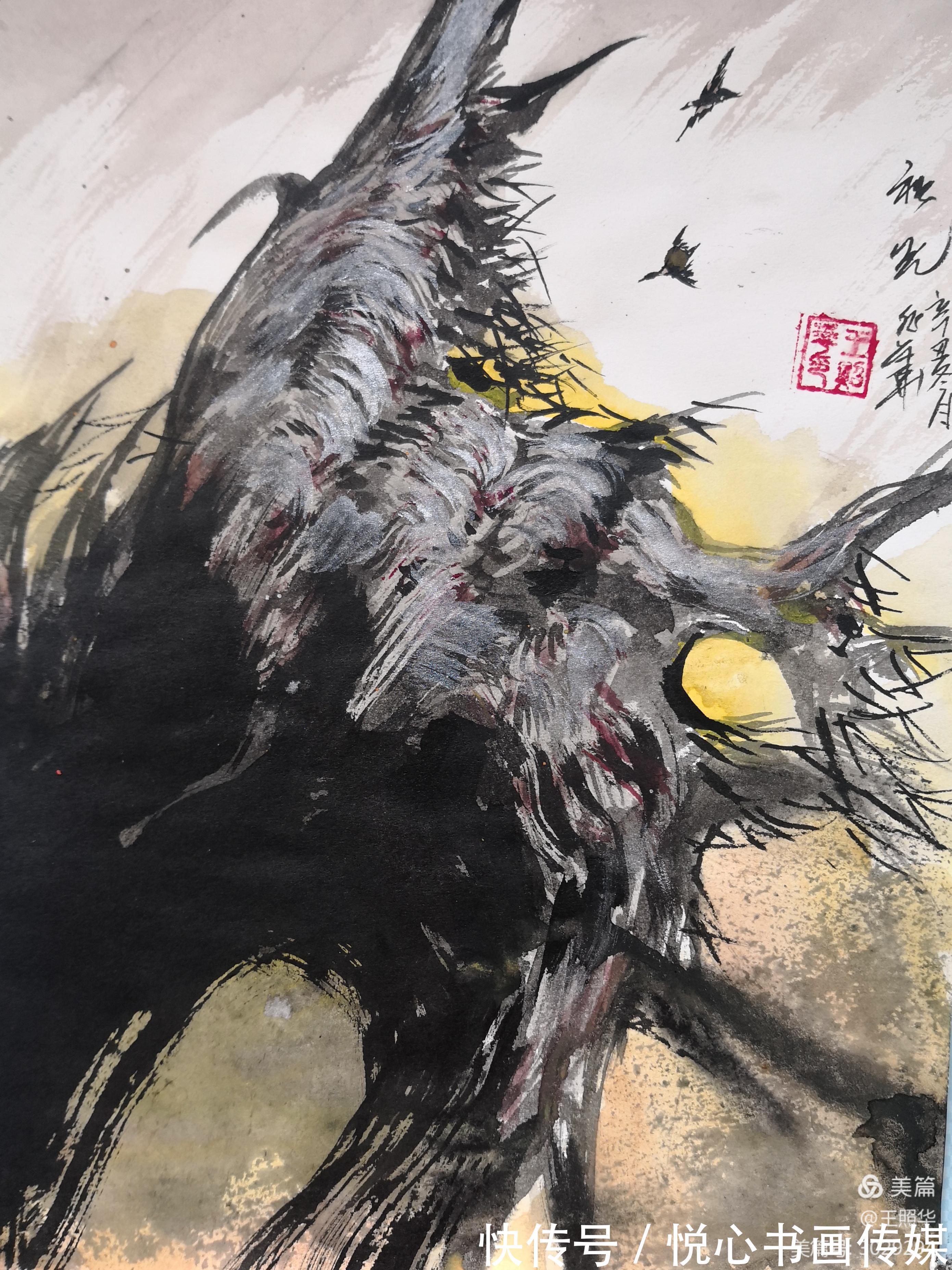 胡杨林$作品突破前人窠臼,当代著名画家王照华虎年新篇《胡杨礼赞》