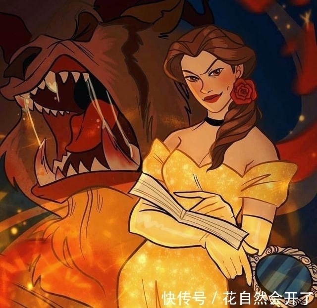 艾莎女王|迪士尼公主被恶魔附体什么样?艾莎女王高冷神秘,花木兰太可怕