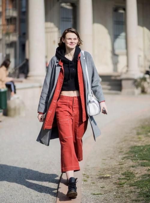 长外套+阔腿裤火了！太美太气质，小个子也能穿！