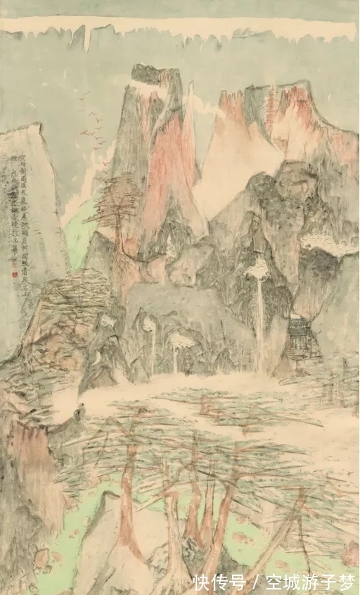 山水画!敢于探索就拥有了成功的基石|邱佳铭山水画