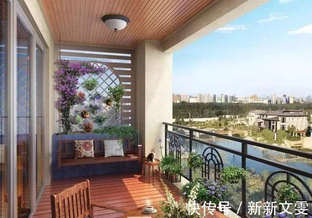 阳台|头一次见阳台这么装修,既可以晾衣服又能当景观台,感叹太聪明了