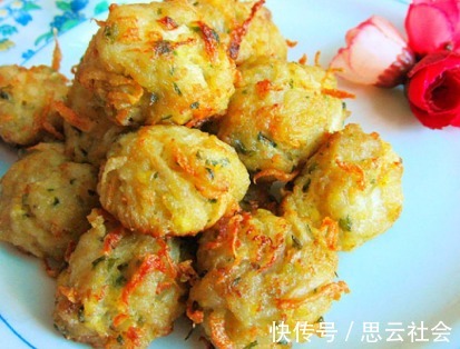 外酥|炸萝卜丸子时,面粉不可少,再加这3样,外酥里嫩,天天吃不腻