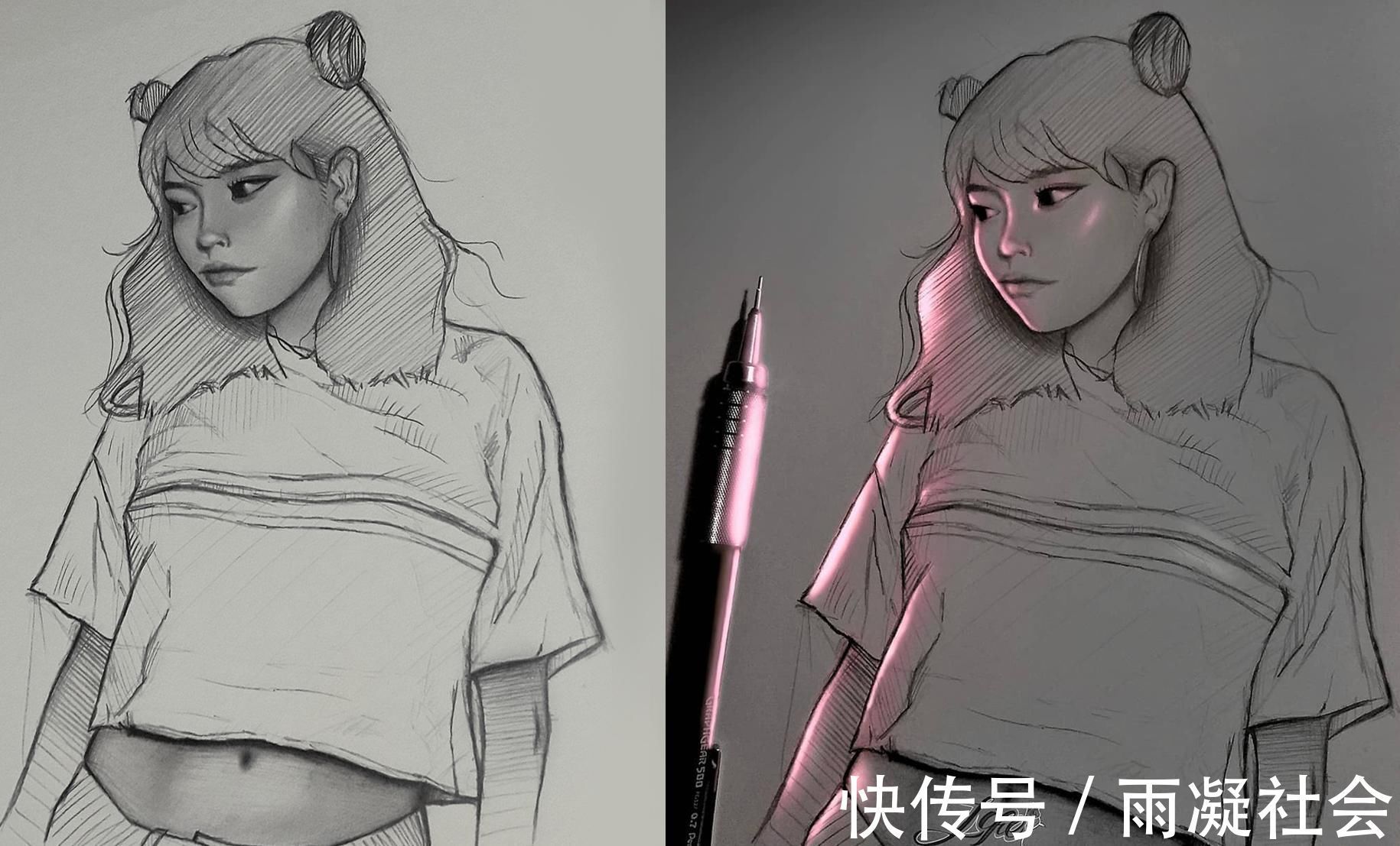 笔刷&素描会发光想要画出这种效果,其实只需几分钟