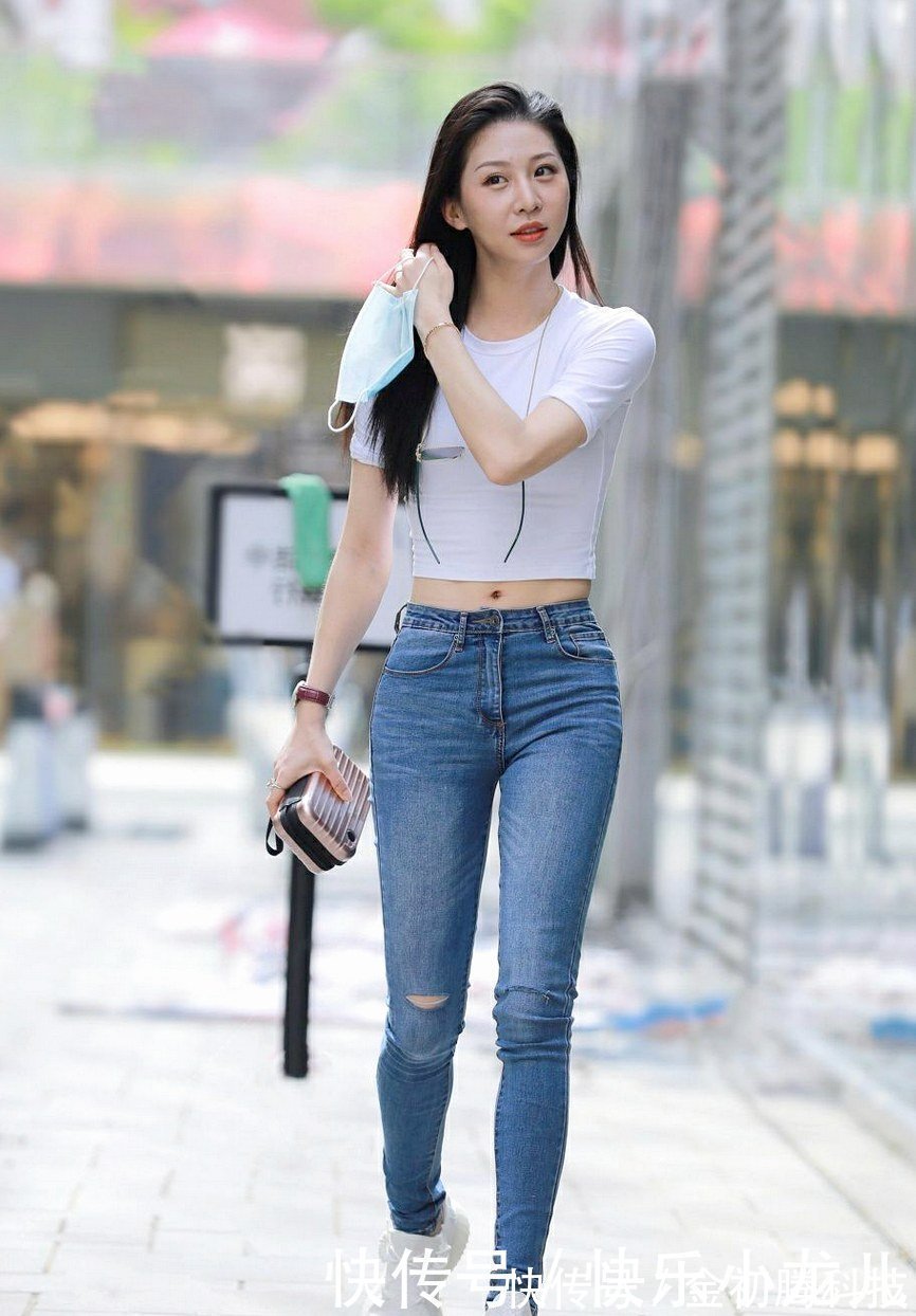 仙气十足|气质温柔的小姐姐,牛仔裤散发女性魅力,仙气十足!