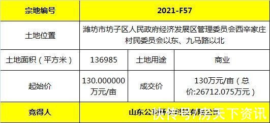 摘牌|「土拍速递」12月第二拍 坊子区四宗地块摘牌