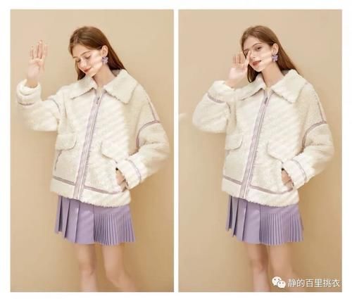 冬季流行的羊羔毛外套,颜色搭配简单不复杂,原来这么高级